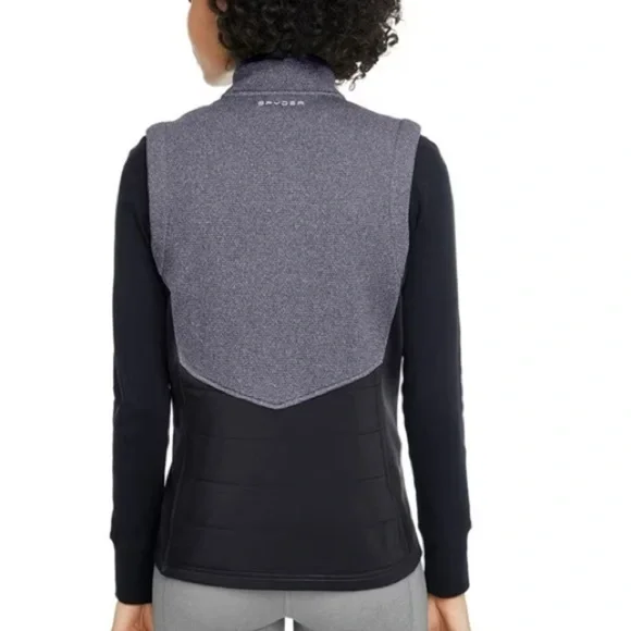 Spyder S17275 Ladies' Pursuit Vest black heather gray large NWT - Picture 3 of 15